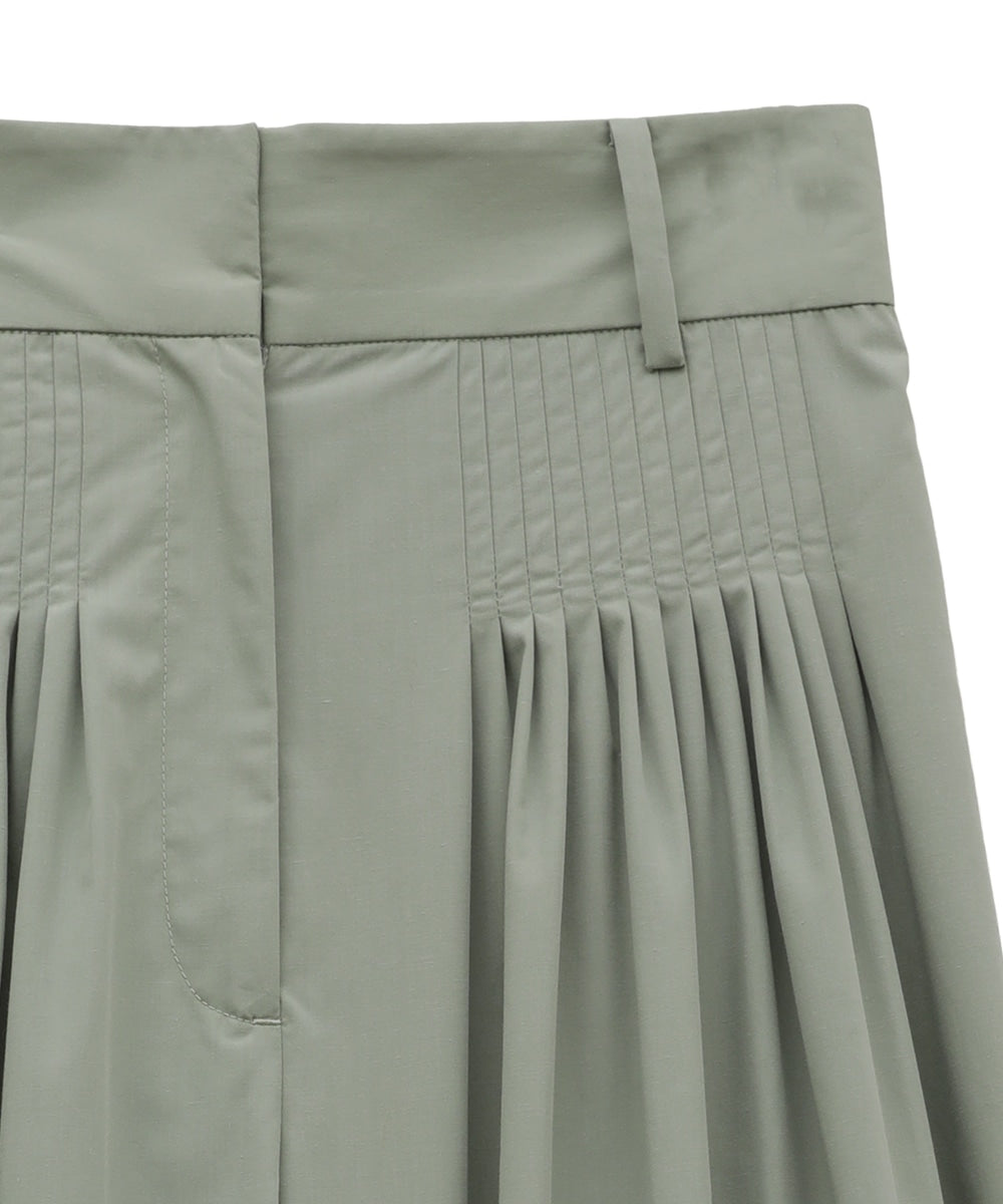 CLANE TUCK DESIGN WIDE PANTS