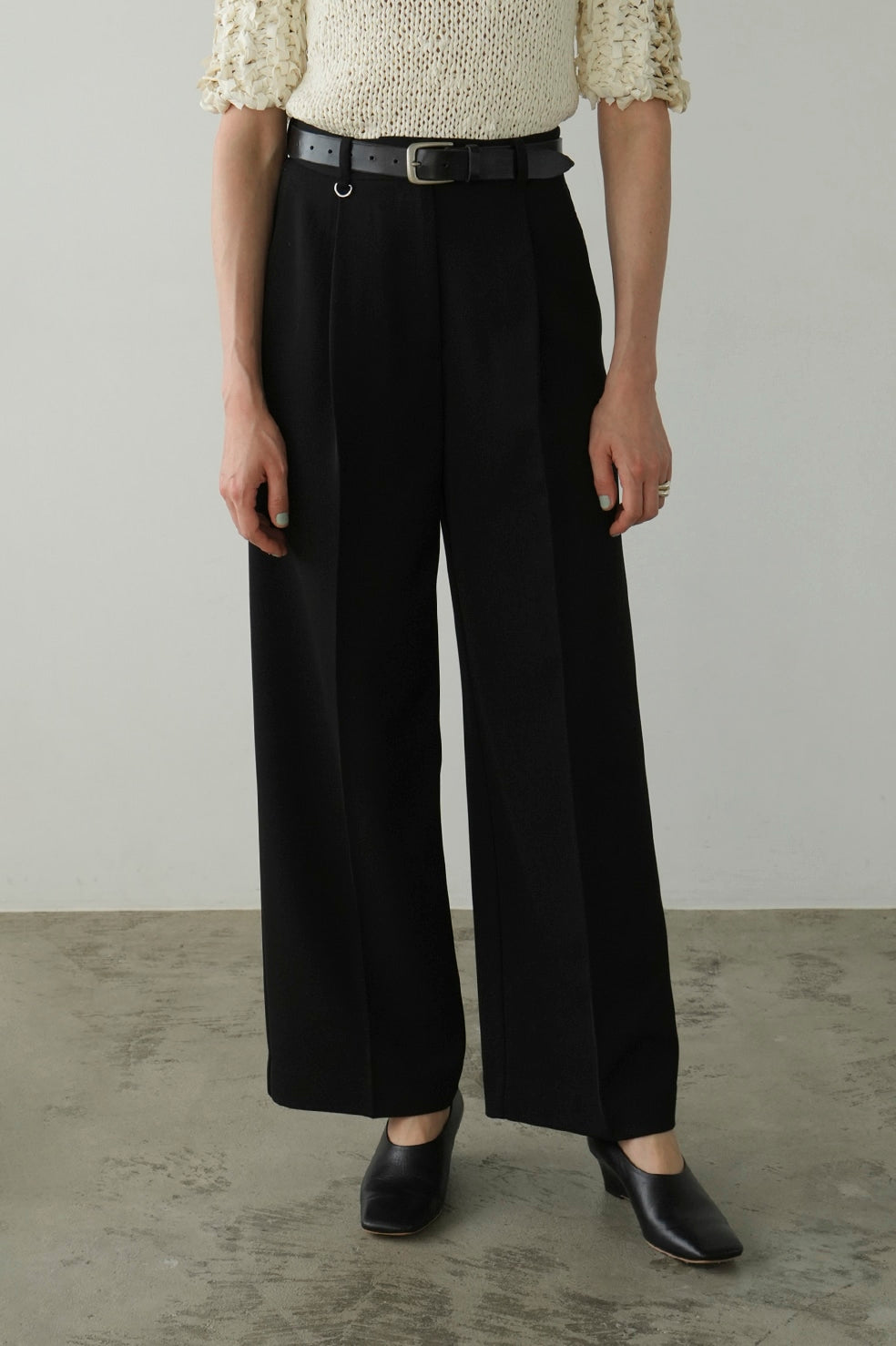 CLANE 2WAY TUCK STRAIGHT PANTS