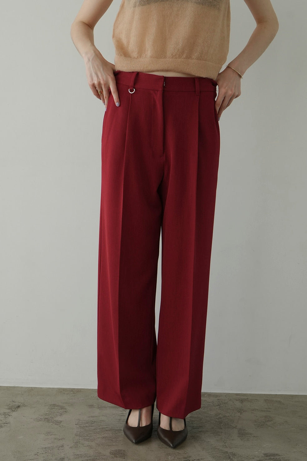 CLANE 2WAY TUCK STRAIGHT PANTS