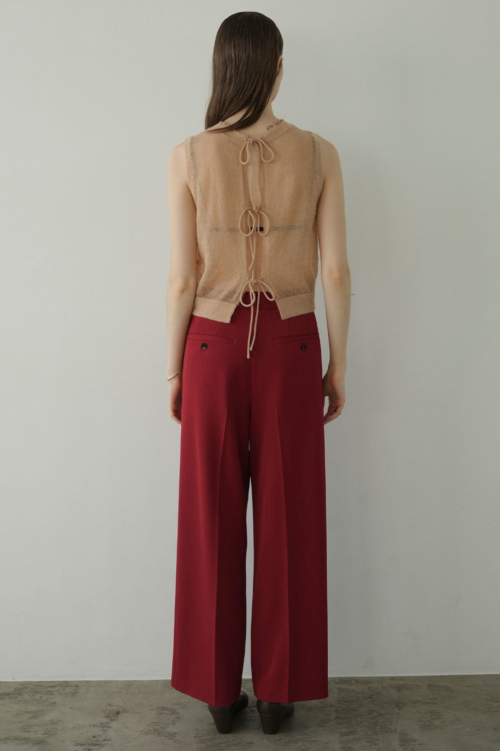 CLANE 2WAY TUCK STRAIGHT PANTS