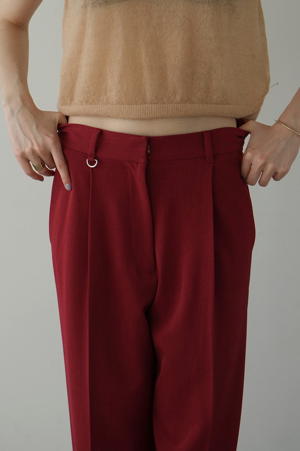 CLANE 2WAY TUCK STRAIGHT PANTS