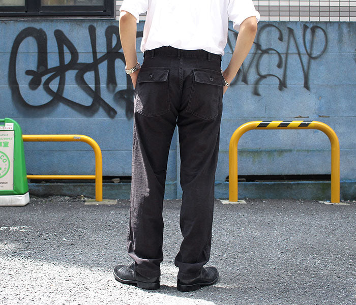 orSlow US ARMY SLIM FIT FATIGUE PANTS (black stone)