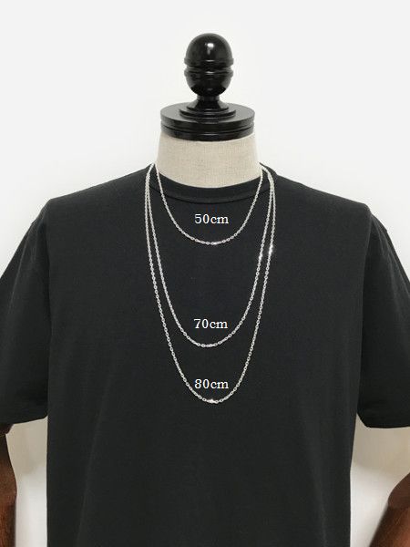 LARRY SMITH SILVER CHAIN -M- 50cm 60cm 70cm 80cm