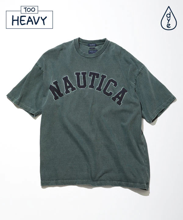 NAUTICA JAPAN Pigment Dyed Arch Logo S/S Tee “TOO HEAVY”