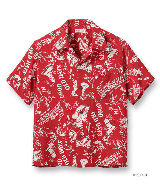 SUN SURF RAYON HAWAIIAN SHIRT “GOOD OLD DAYS”