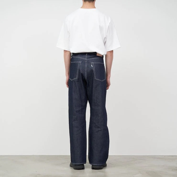 Graphpaper Selvage Denim Five Pocket Wide Straight Pants - RIGID