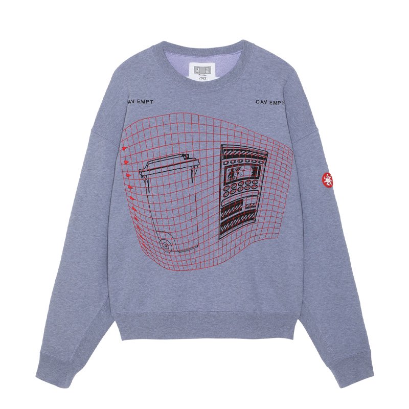 Cav Empt C.E WASTE GRID CREW NECK unexpected store