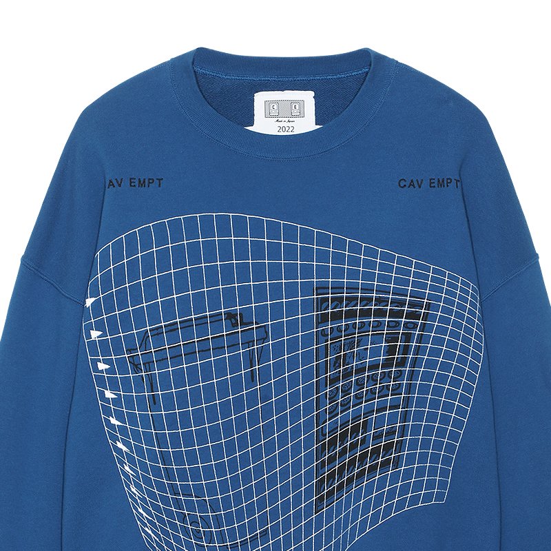 Cav Empt C.E WASTE GRID CREW NECK