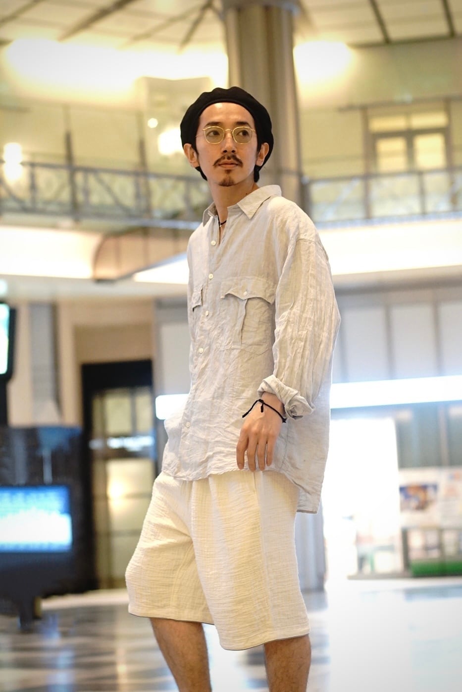 Porter Classic ROLL UP LINEN SHIRT (LEGGIUNO GHIBLI SOFT LINEN)