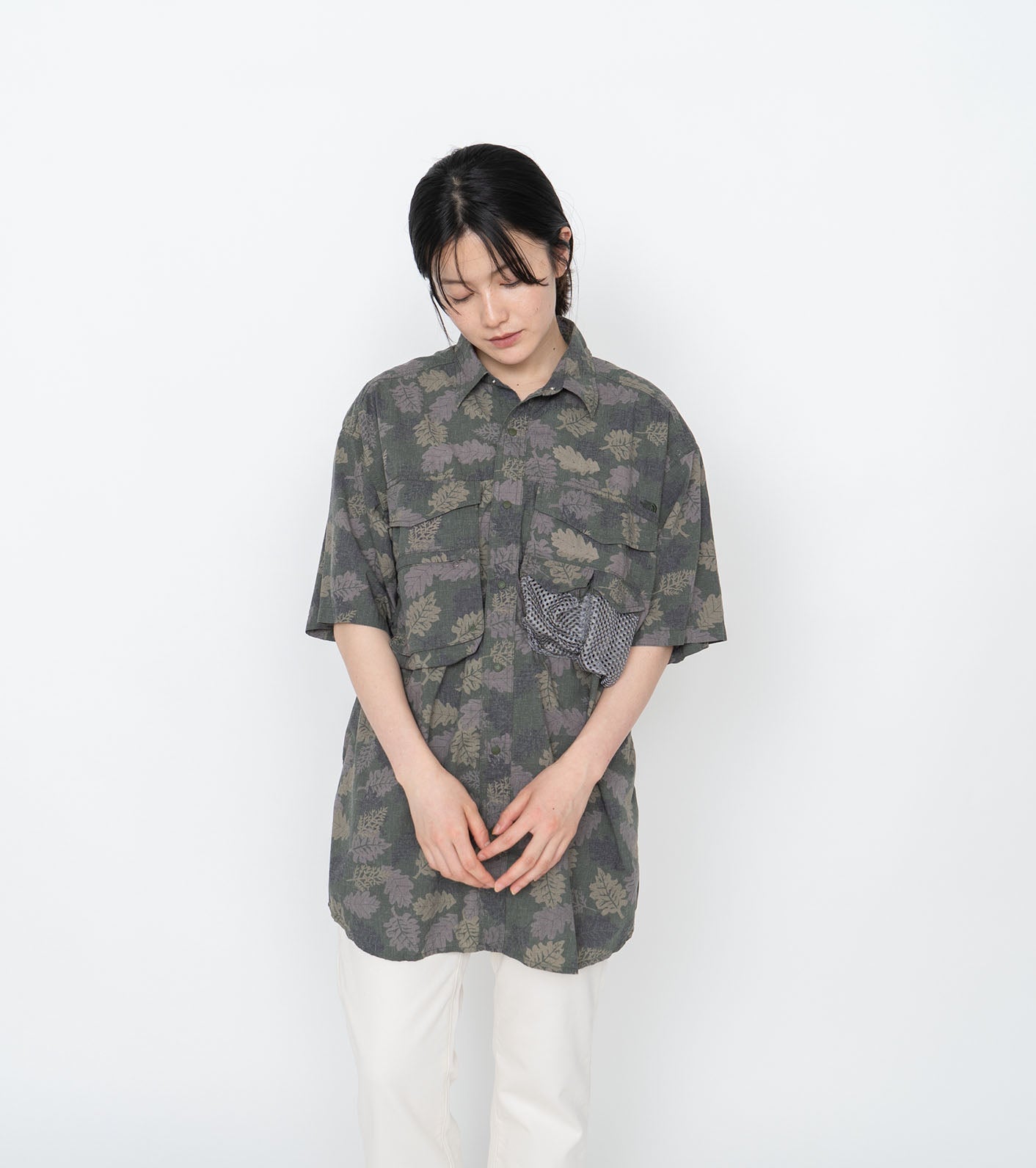 THE NORTH FACE PURPLE LABEL Polyester Linen Field H/S Shirt