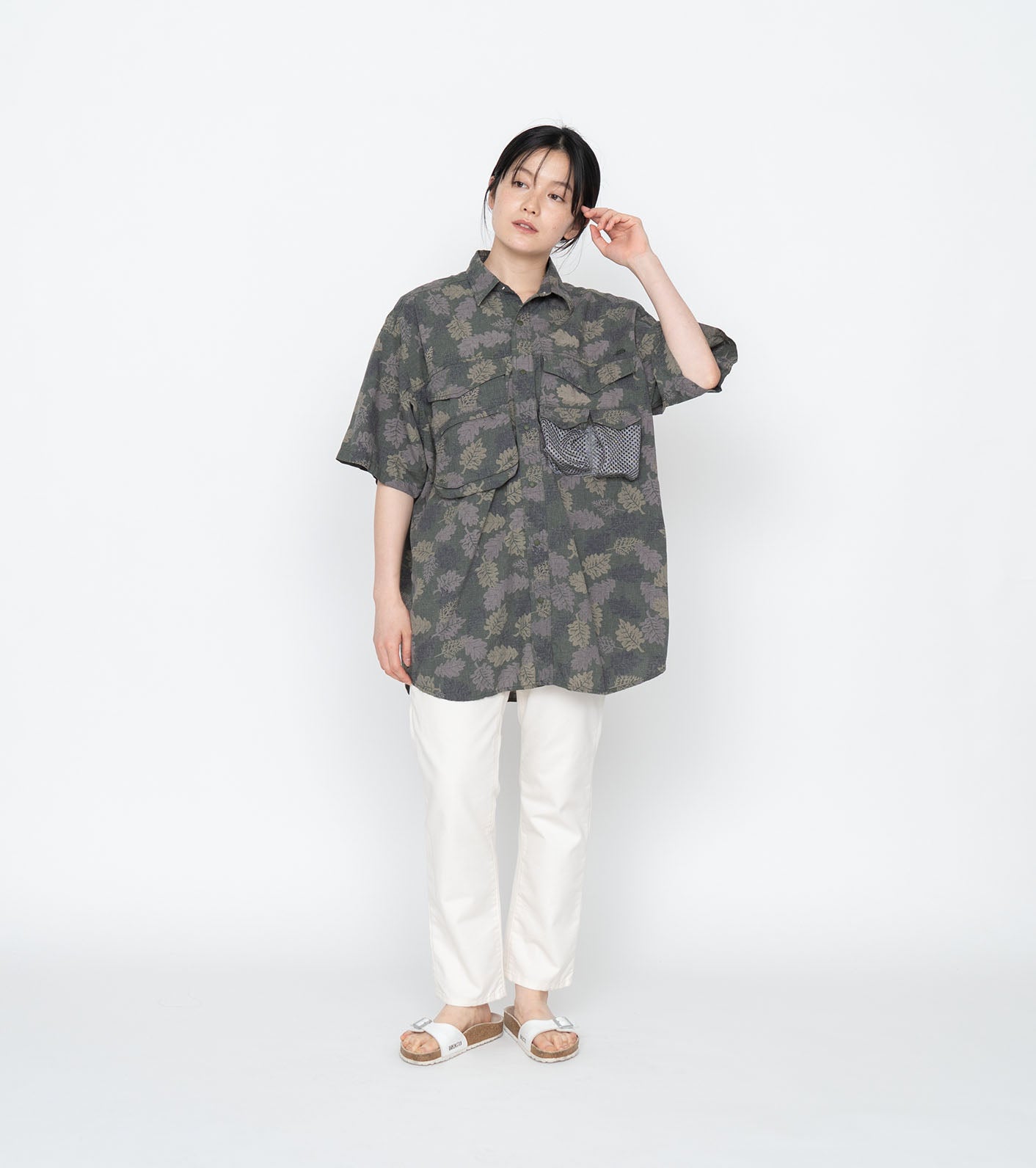 THE NORTH FACE PURPLE LABEL Polyester Linen Field H/S Shirt