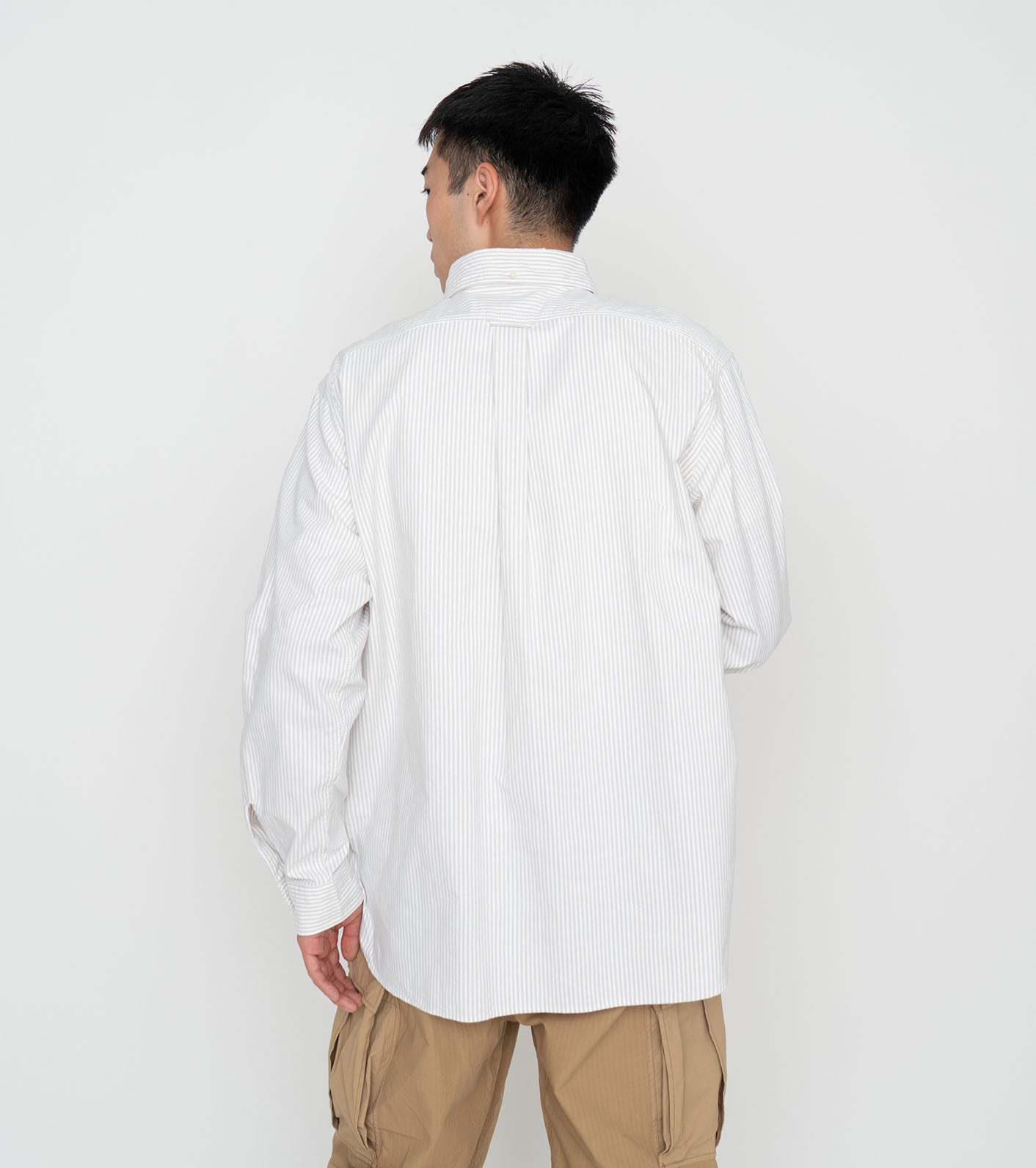 nanamica Button Down Stripe Wind Shirt