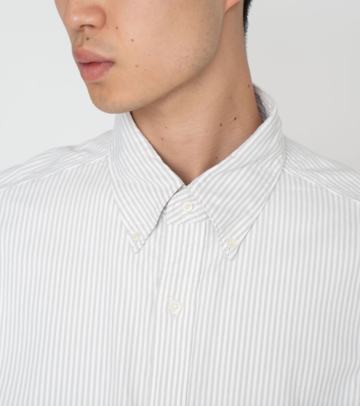 nanamica Button Down Stripe Wind Shirt