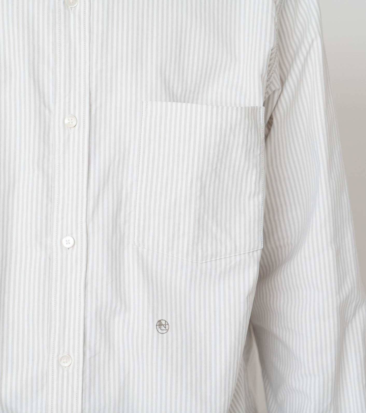 nanamica Button Down Stripe Wind Shirt