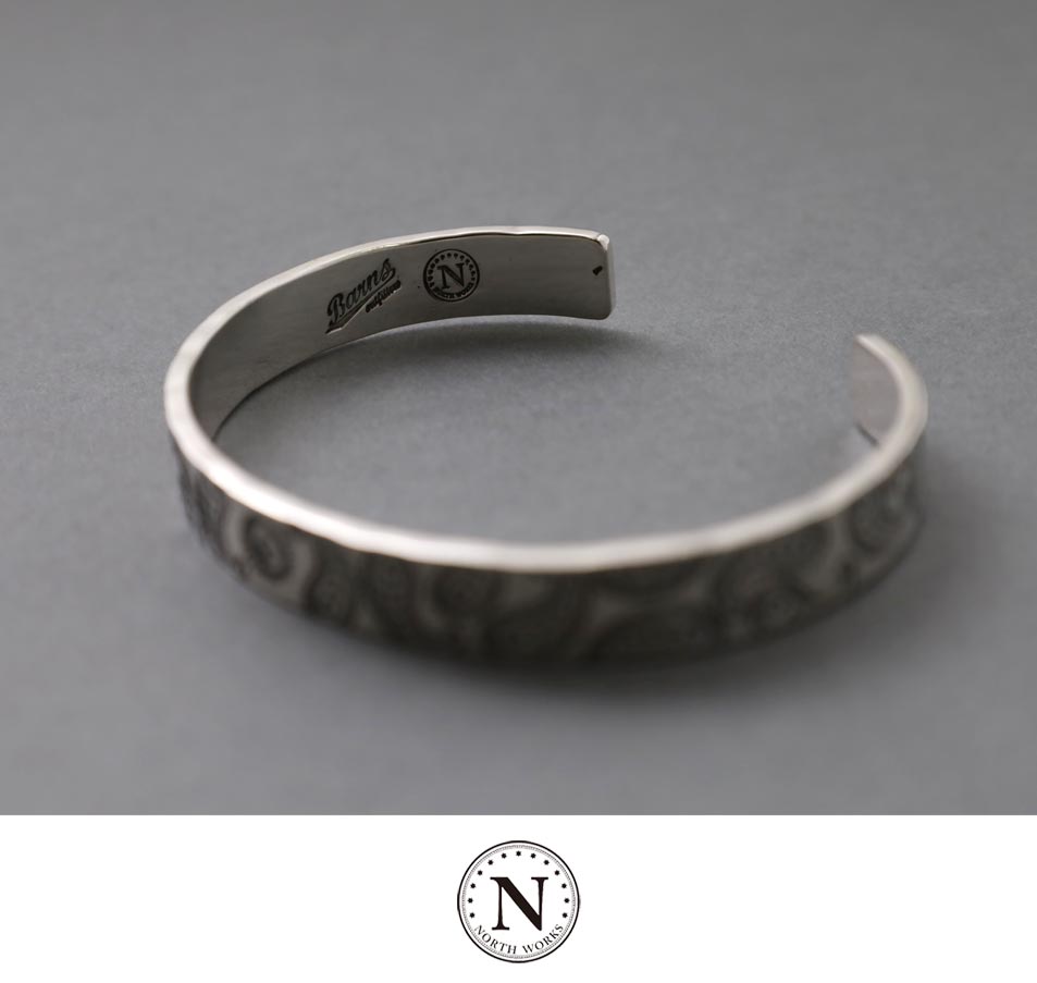 NORTH WORKS Paisley Silver Bangle BR-7083
