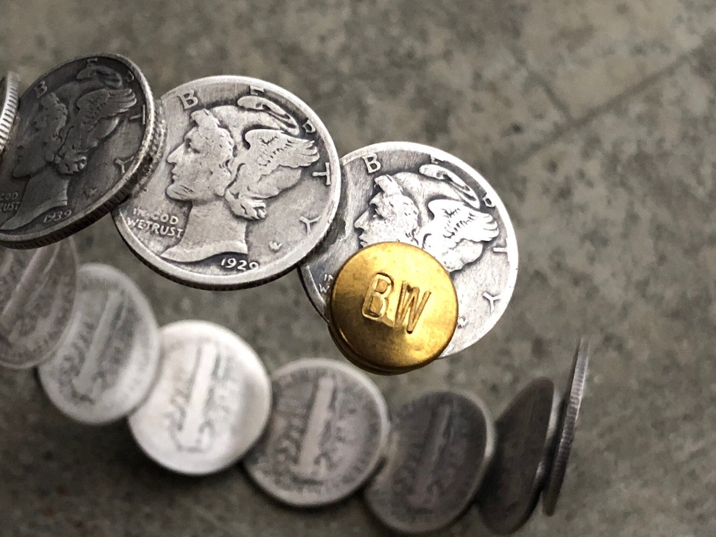 Button Works Mercury Dime Coin Bangle
