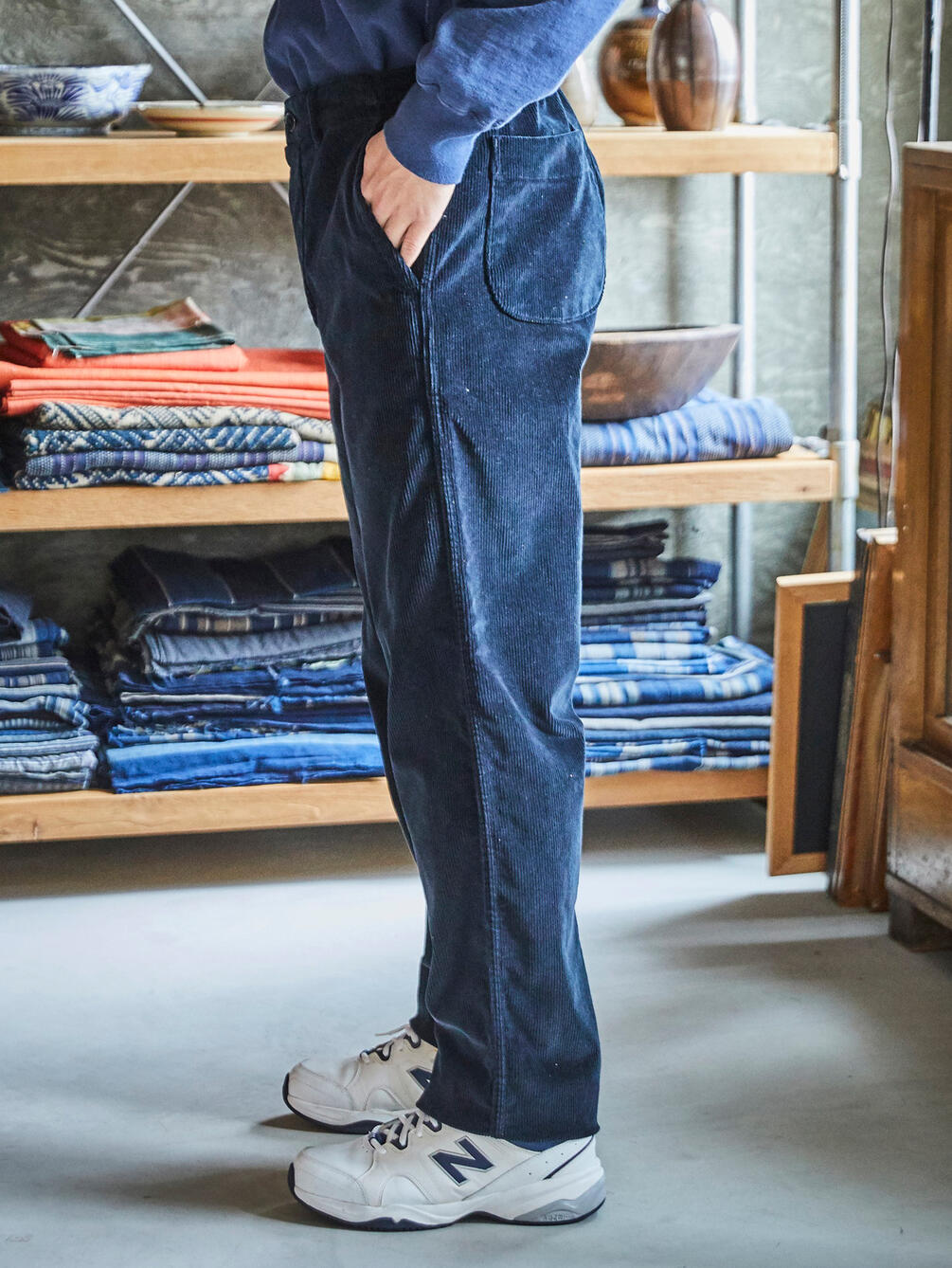 orSlow FRENCH WORK PANTS Corduroy navy – unexpected store