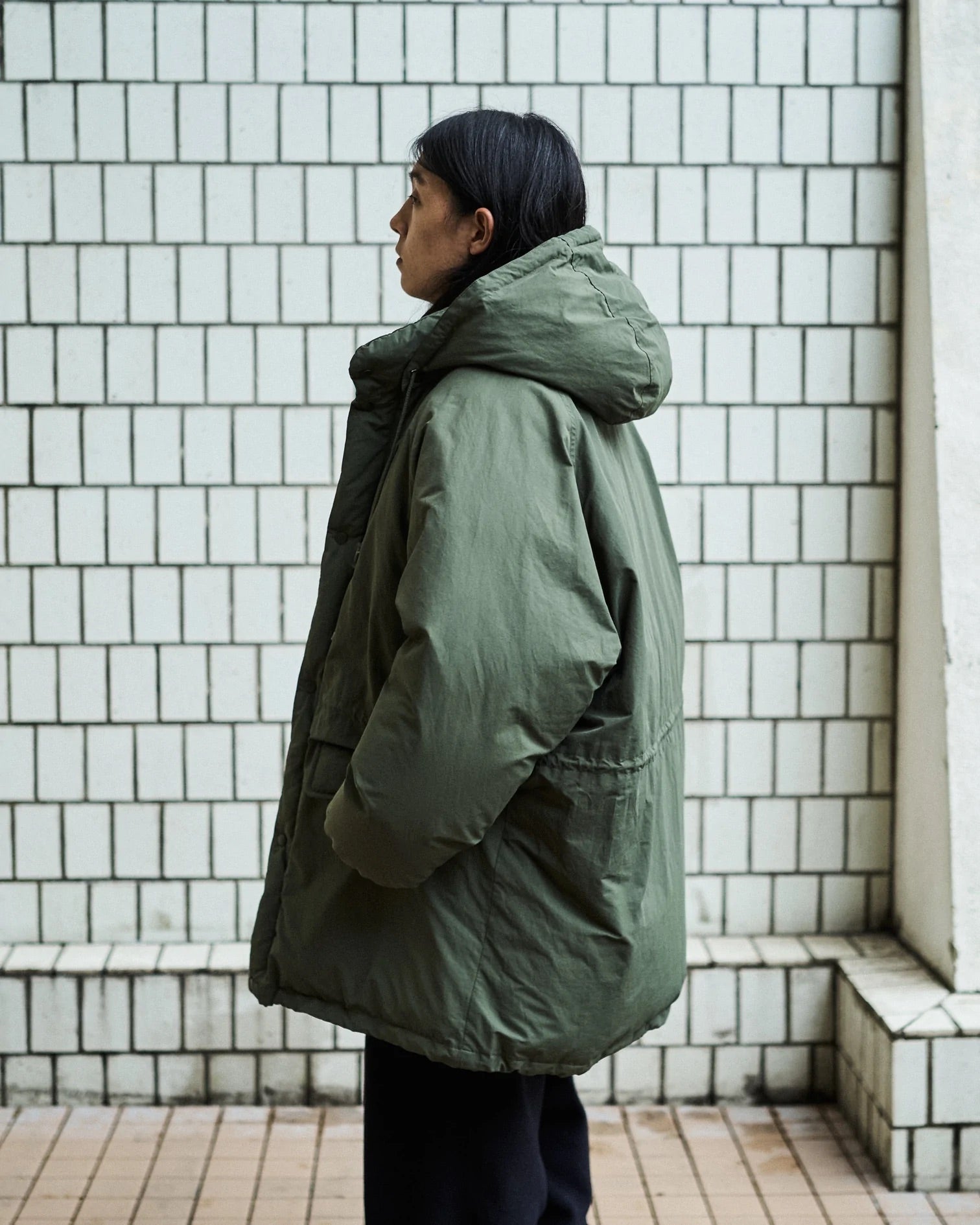 最新海外FreshService / Long Hooded Down Coat 黒Ｌ ジャケット・アウター