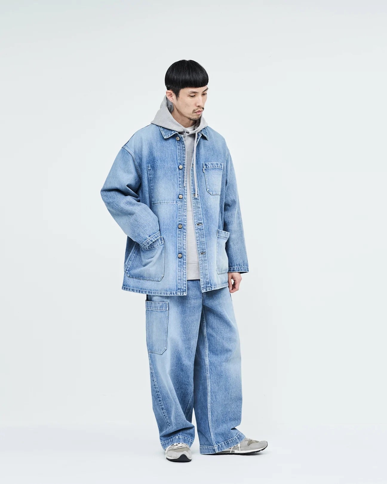Graphpaper Selvage Denim Coverall - LIGHT FADE – unexpected store