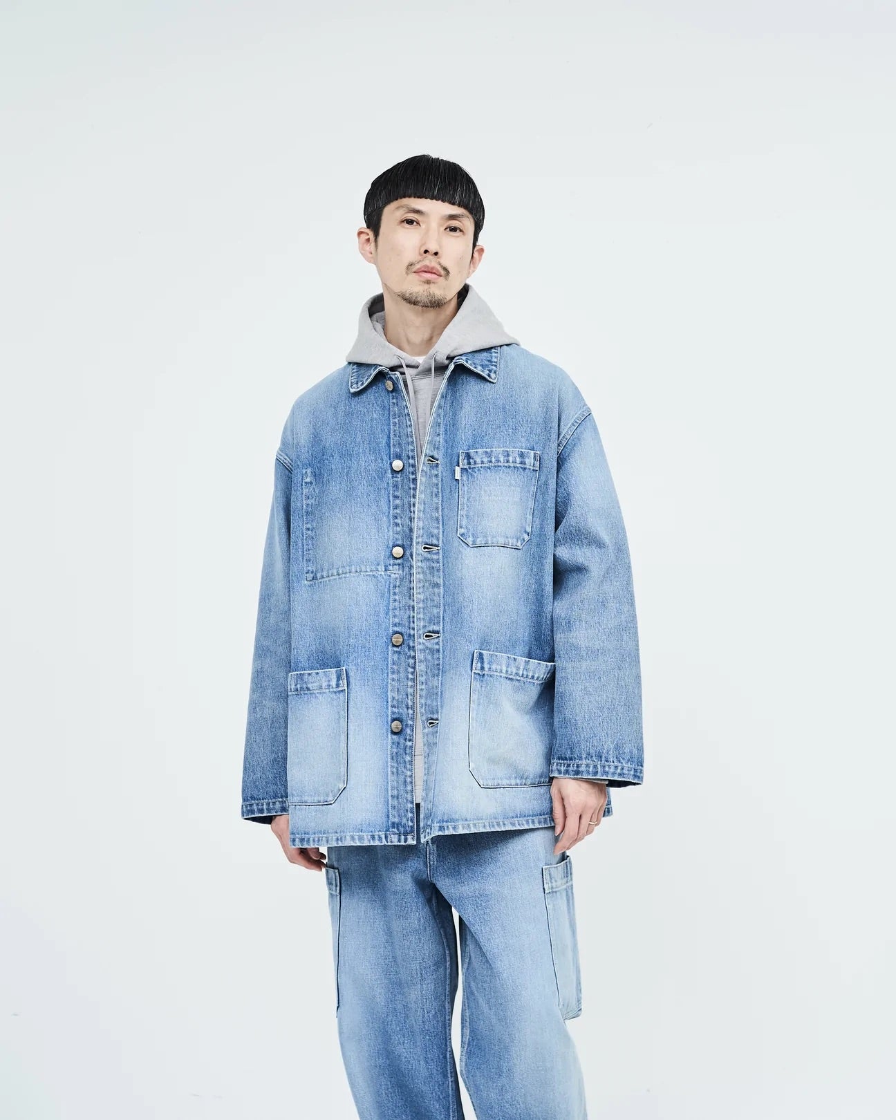 Graphpaper Selvage Denim Coverall - LIGHT FADE