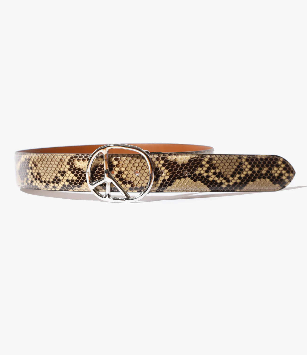 Needles Peace Buckle Belt - Python