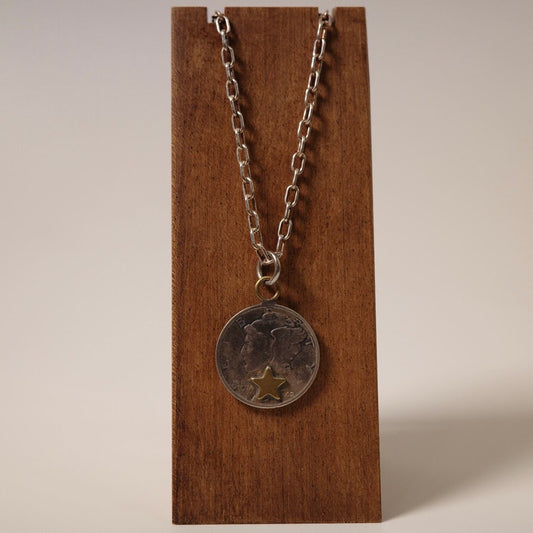 Button Works Mercury Dime Coin Necklace - Star