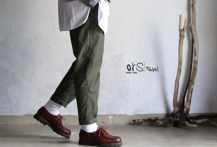 orSlow NEW YORKER ARMY PANTS (Army Green)