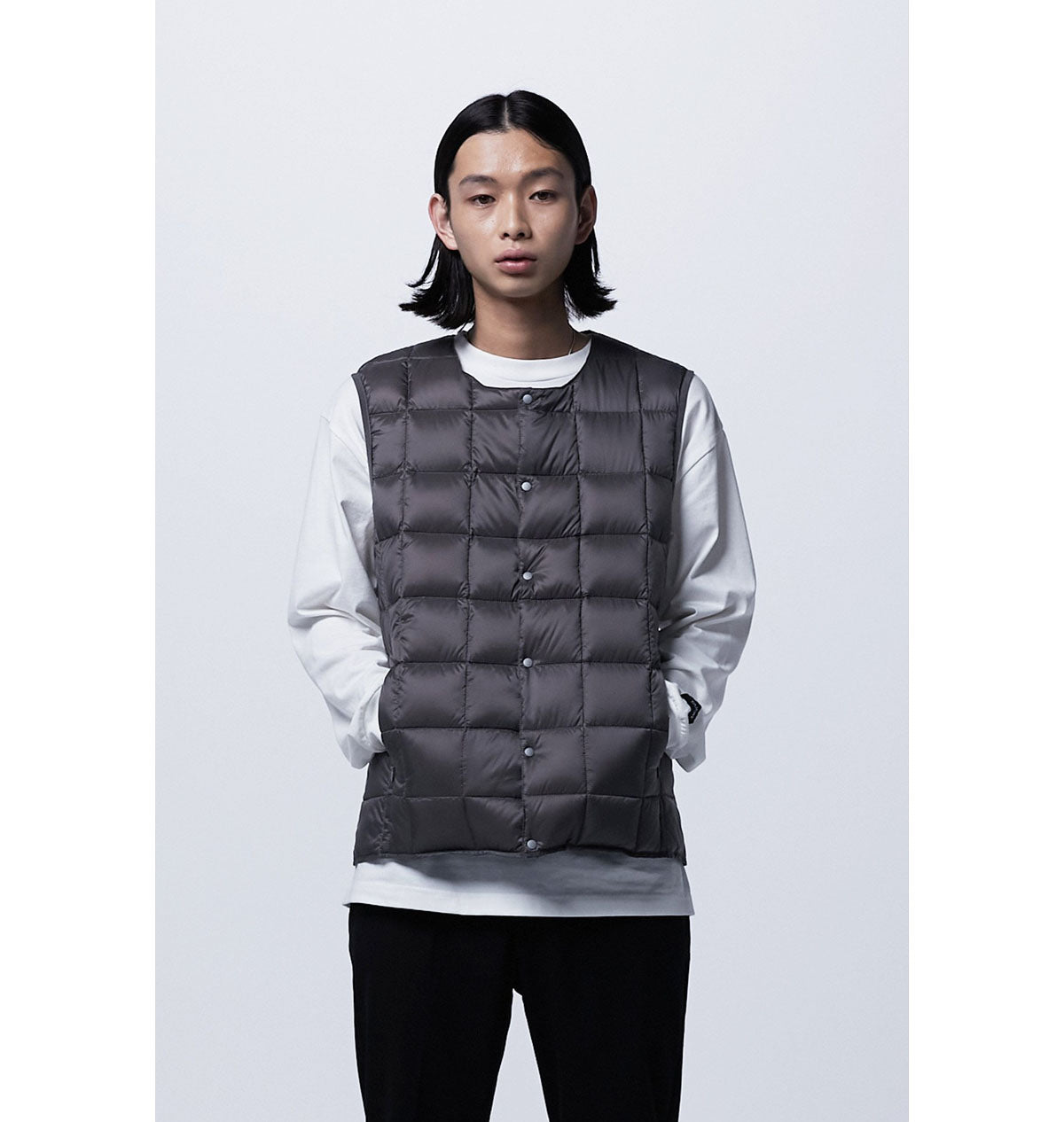 TAION Crew Neck Inner Down Vest 004