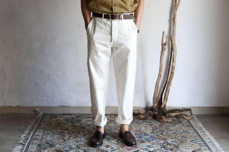 orSlow FRENCH WORK PANTS ecru