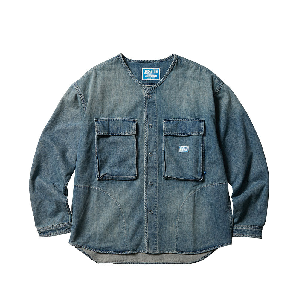 Liberaiders DENIM BASEBALL SHIRT SMALL-