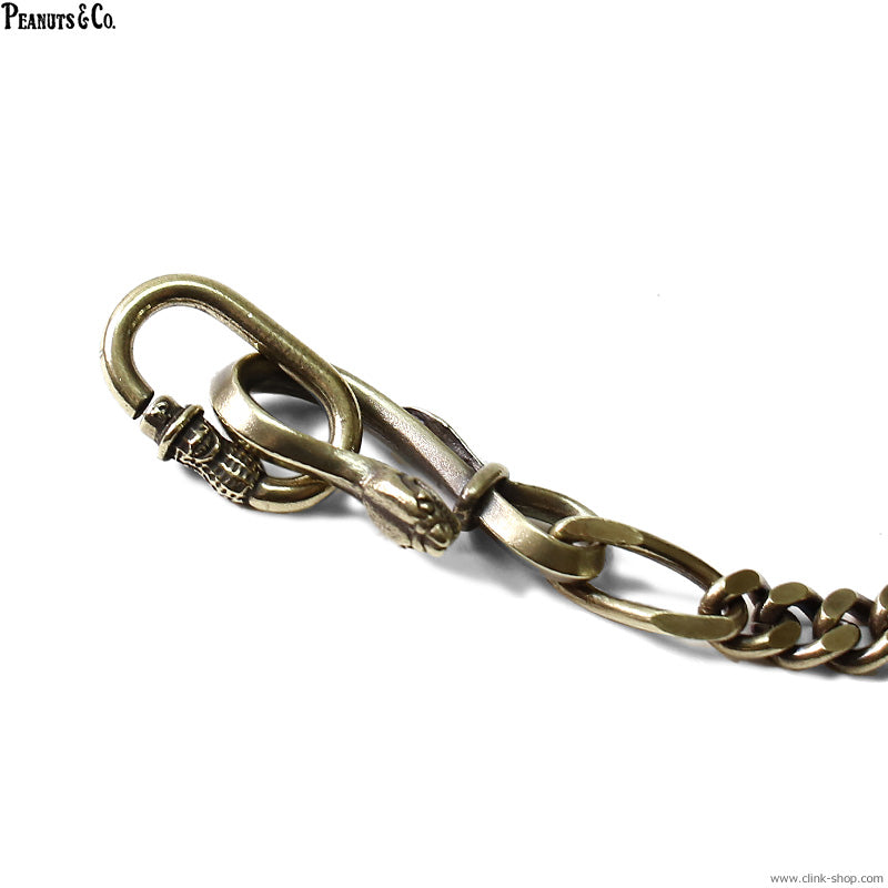 Peanuts&Co snake clip type walletchain brass