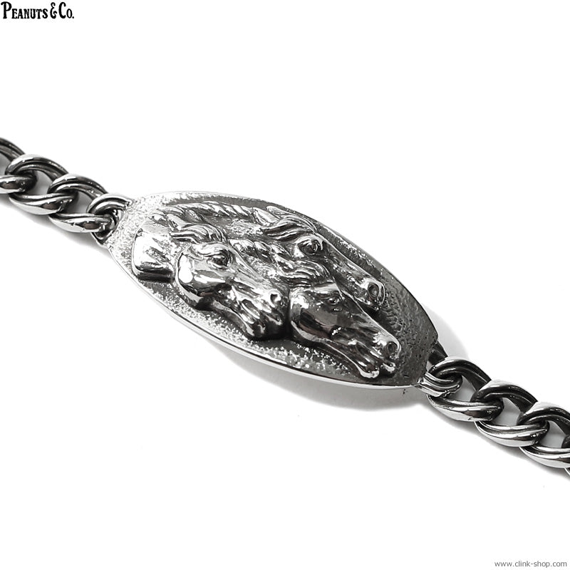 Peanuts&Co horse plate bracelet silver