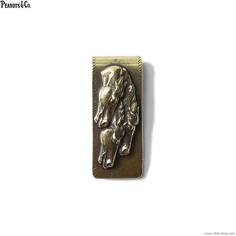 Peanuts&Co horse money clip brass